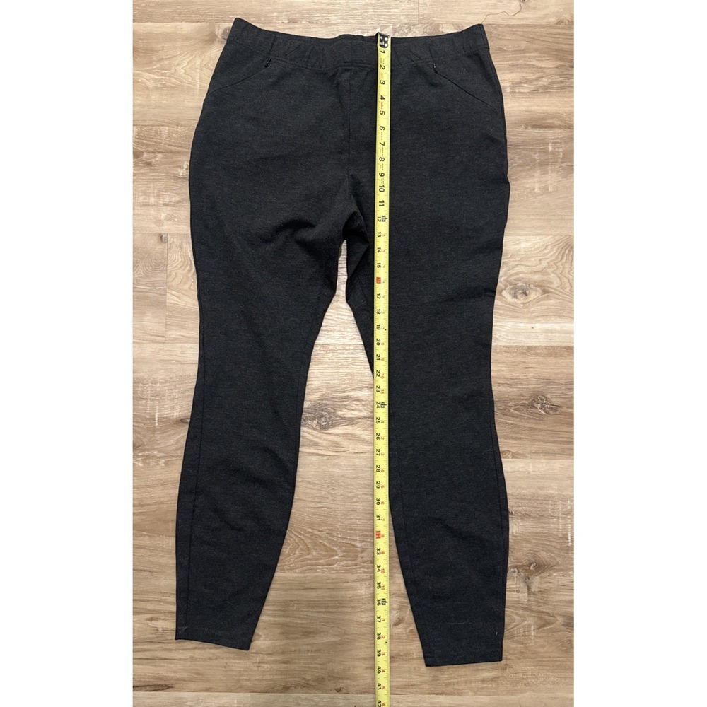 J. Jill Women's Petite Large Charcoal Heather Gray Ponte Leggings Pull On - Picture 4 of 10